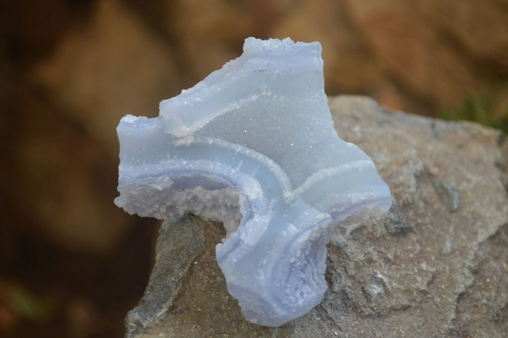 Natural Etched Blue Chalcedony Specimens x 12 From Nsanje, Malawi - Toprock Gemstones and Minerals 