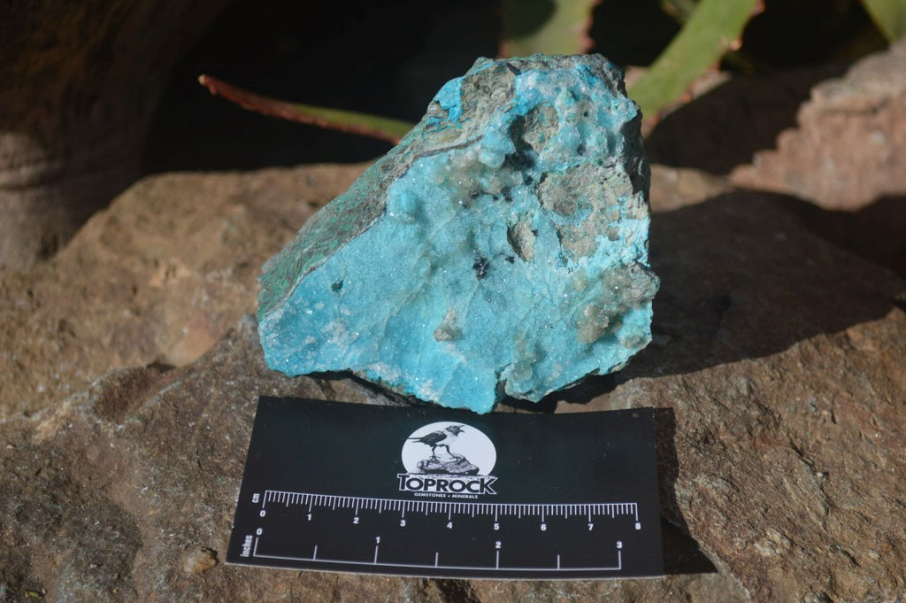 Natural Drusy Coated Chrysocolla Dolomite Specimens x 3 From Laputa Mine, Congo - Toprock Gemstones and Minerals 