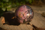 Polished  Pink & Black Rhodonite Spheres x 4 From Madagascar - Toprock Gemstones and Minerals 