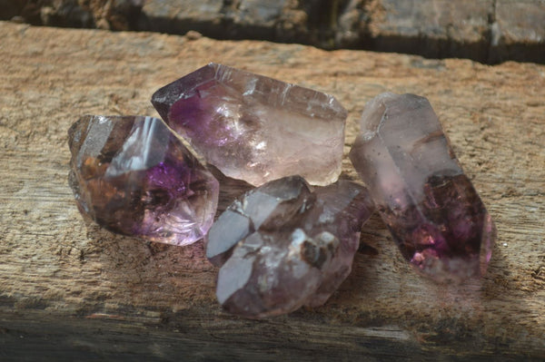 Natural Single Smokey Amethyst Crystals  x 70 From Chiredzi, Zimbabwe