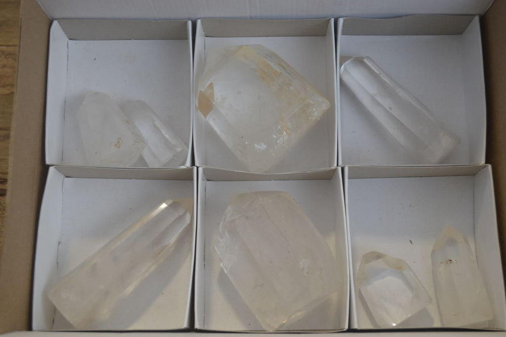 Polished Clear Quartz Crystal Points  x 8 From Madagascar - Toprock Gemstones and Minerals 