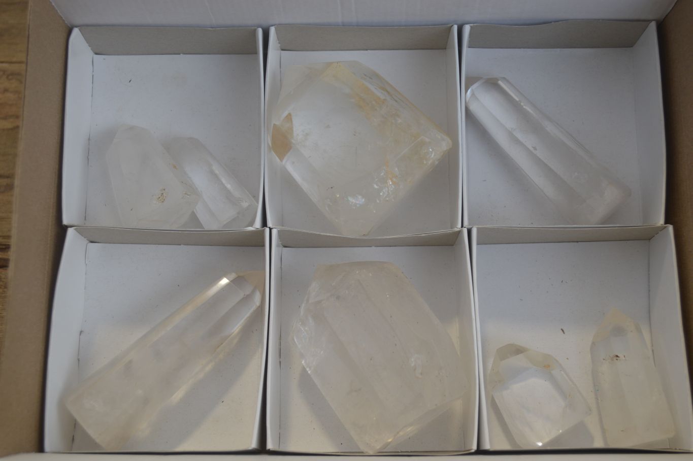 Polished Clear Quartz Crystal Points  x 8 From Madagascar - Toprock Gemstones and Minerals 