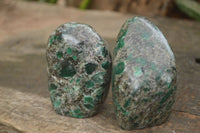 Polished Emerald In Matrix Standing Free Forms x 4 From Sandawana, Zimbabwe - TopRock