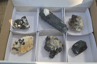 Natural Schorl Black Tourmaline Specimens x 6 From Erongo, Namibia - Toprock Gemstones and Minerals 