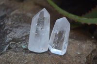 Polished Clear Quartz Crystal Points  x 8 From Madagascar - Toprock Gemstones and Minerals 