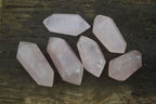 Polished Gemmy Double Terminated Rose Quartz Points x 6 From Antsirabe, Madagascar - Toprock Gemstones and Minerals 
