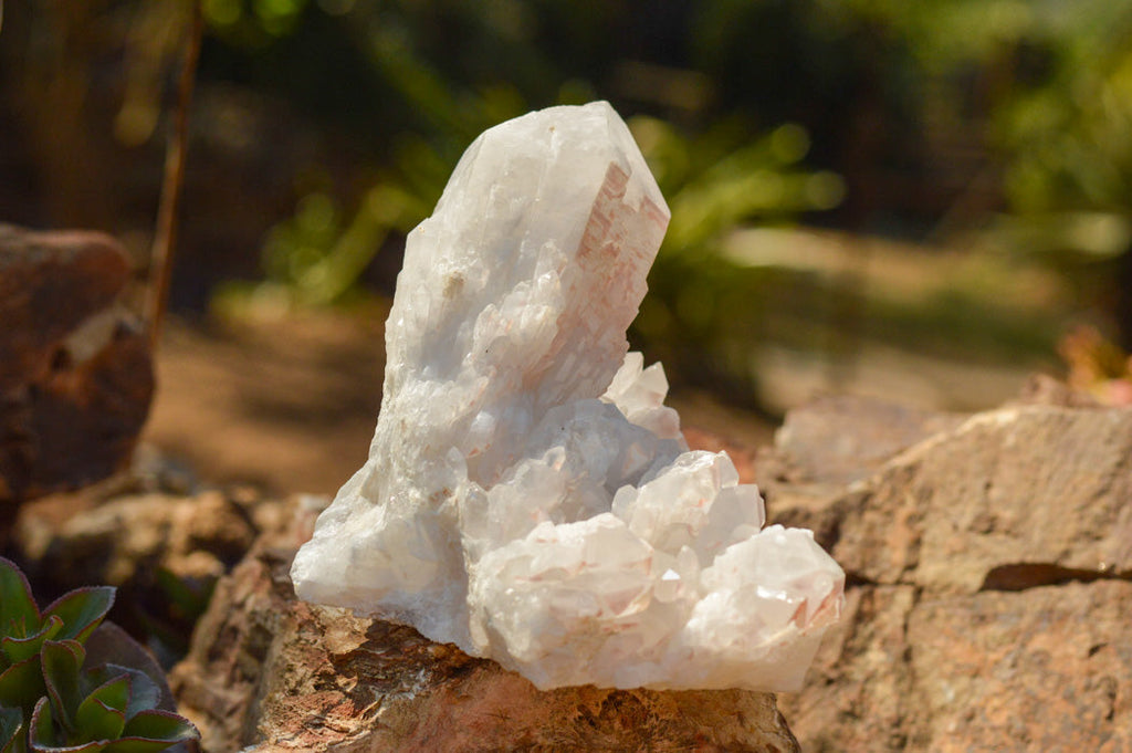 Natural Large White Quartz Clusters  x 2 From Madagascar - TopRock
