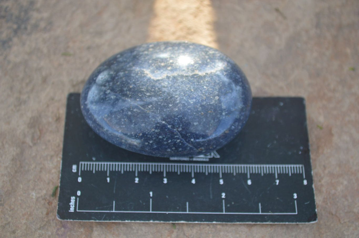 Polished Blue Lazulite Palm Stones  x 24 From Madagascar - Toprock Gemstones and Minerals 