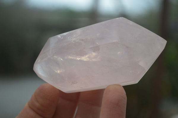 Polished Gemmy Double Terminated Rose Quartz Points x 6 From Antsirabe, Madagascar - Toprock Gemstones and Minerals 