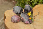 Polished Half Polished Rhodonite Free Forms  x 4 From Madagascar - TopRock