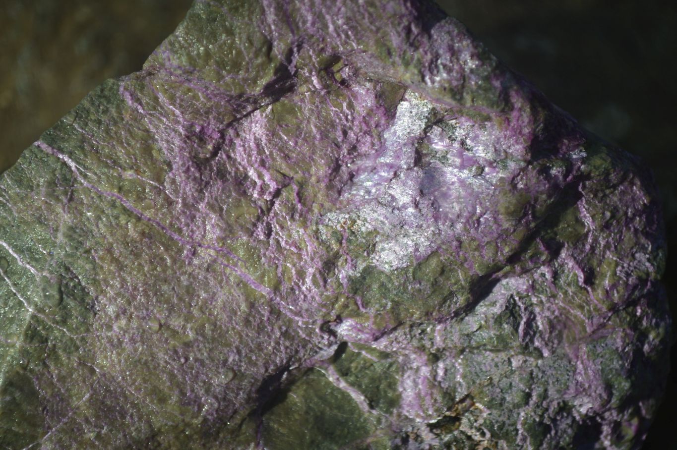 Natural Rough Stichtite & Serpentine Specimens  x 3 From Barberton, South Africa - Toprock Gemstones and Minerals 