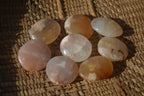 Polished Mini Ocean  Flower Agate Palm Stones  x 140 From Madagascar - Toprock Gemstones and Minerals 