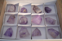 Polished Small Window Amethyst Quartz Points x 12 From Madagascar - Toprock Gemstones and Minerals 