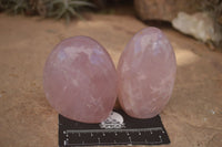 Polished  Pink Rose Quartz Standing Free Forms x 4 From Ambatondrazaka, Madagascar - TopRock