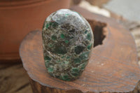 Polished Emerald In Matrix Standing Free Forms x 4 From Sandawana, Zimbabwe - TopRock