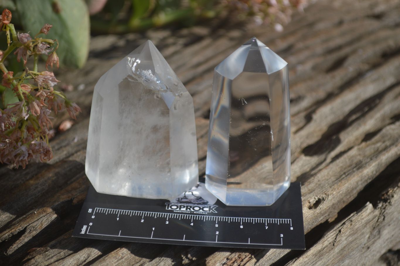Polished Clear Quartz Crystal Points x 12 From Madagascar - Toprock Gemstones and Minerals 