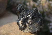 Natural Schorl Black Tourmaline Specimens x 6 From Erongo, Namibia - Toprock Gemstones and Minerals 