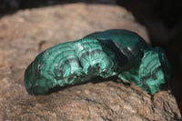 Natural Crystalline Botryoidal Malachite Specimens  x 3 From Congo - Toprock Gemstones and Minerals 