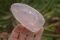Polished Gemmy Pink Rose Quartz Standing Free Forms  x 3 From Ambatondrazaka, Madagascar - TopRock