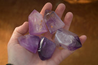 Polished Small Window Amethyst Quartz Points x 12 From Madagascar - Toprock Gemstones and Minerals 