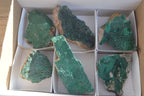 Natural Crystalline Malachite Specimens  x 6 From Congo - Toprock Gemstones and Minerals 