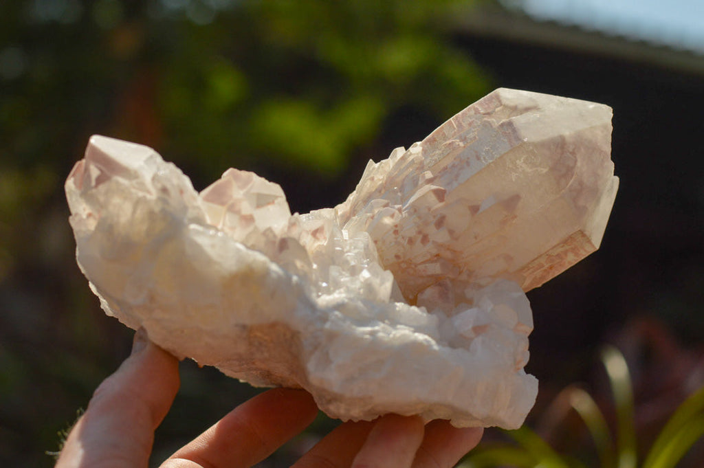 Natural Large White Quartz Clusters  x 2 From Madagascar - TopRock