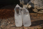 Polished Icy Clear Quartz Points x 6 From Madagascar - Toprock Gemstones and Minerals 