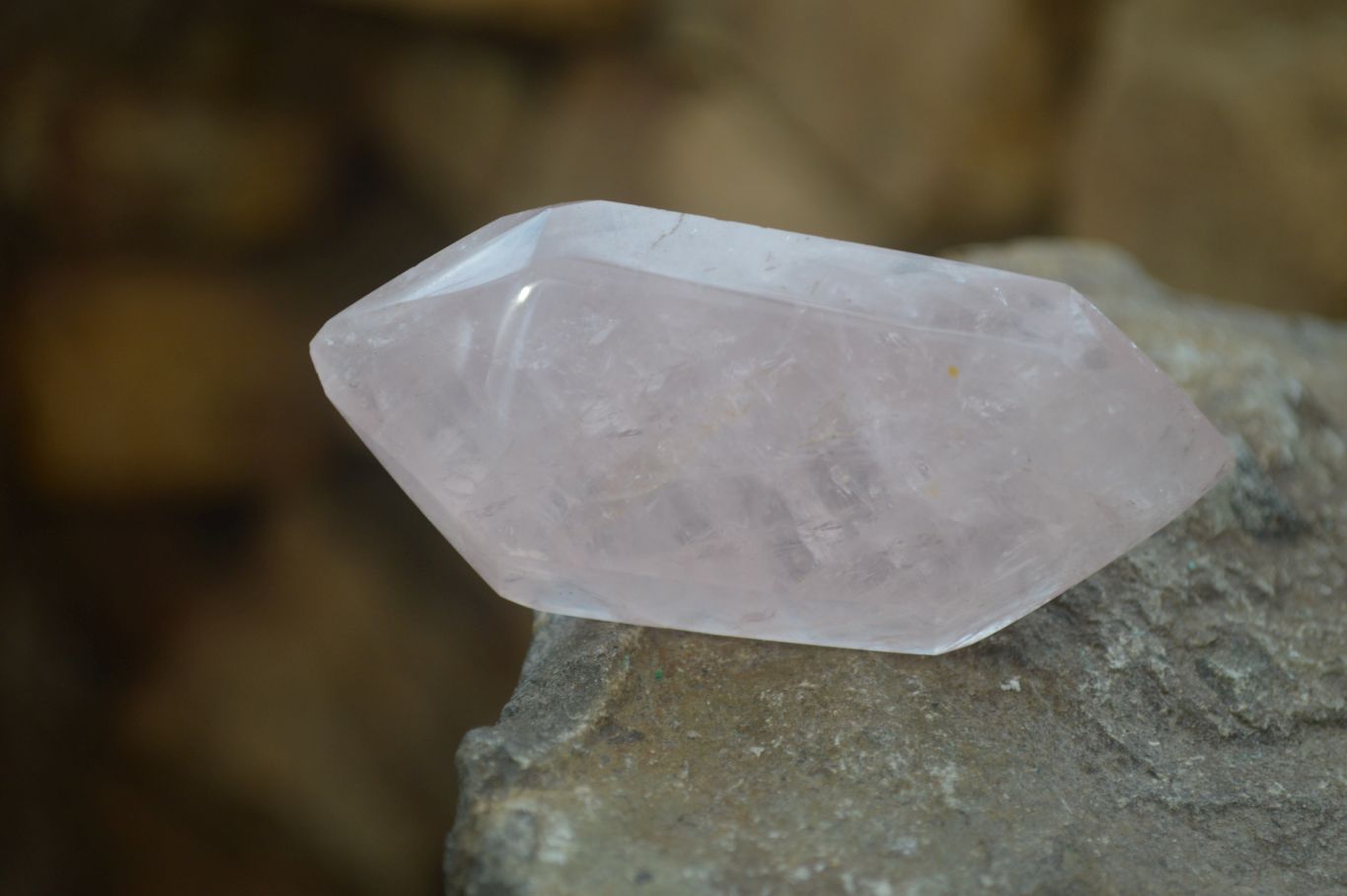 Polished Gemmy Double Terminated Rose Quartz Points x 6 From Antsirabe, Madagascar - Toprock Gemstones and Minerals 