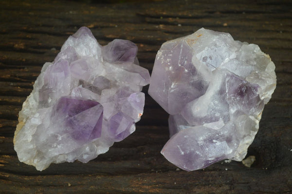 Natural Jacaranda Amethyst Clusters  x 2 From Zambia - Toprock Gemstones and Minerals 