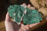 Natural Crystalline Malachite Specimens  x 6 From Congo - Toprock Gemstones and Minerals 