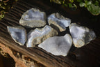Natural Blue Lace Agate Geode Specimens  x 6 From Nsanje, Malawi - Toprock Gemstones and Minerals 