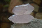 Polished Gemmy Double Terminated Rose Quartz Points x 6 From Antsirabe, Madagascar - Toprock Gemstones and Minerals 