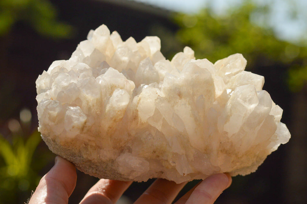 Natural Large White Quartz Clusters  x 2 From Madagascar - TopRock
