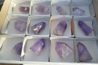 Polished Small Window Amethyst Points x 12 From Ankazobe, Madagascar - Toprock Gemstones and Minerals 