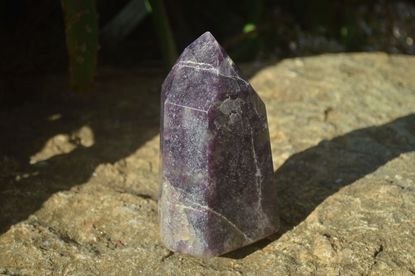Polished Purple Lepidolite Point  x 1 From Madagascar - Toprock Gemstones and Minerals 
