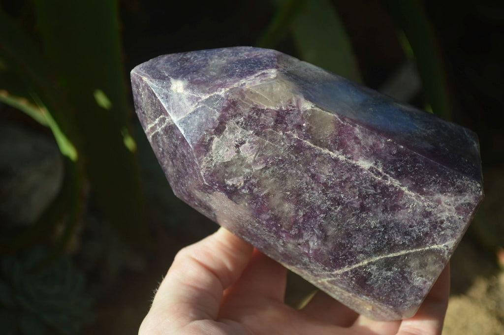 Polished Purple Lepidolite Point  x 1 From Madagascar - Toprock Gemstones and Minerals 