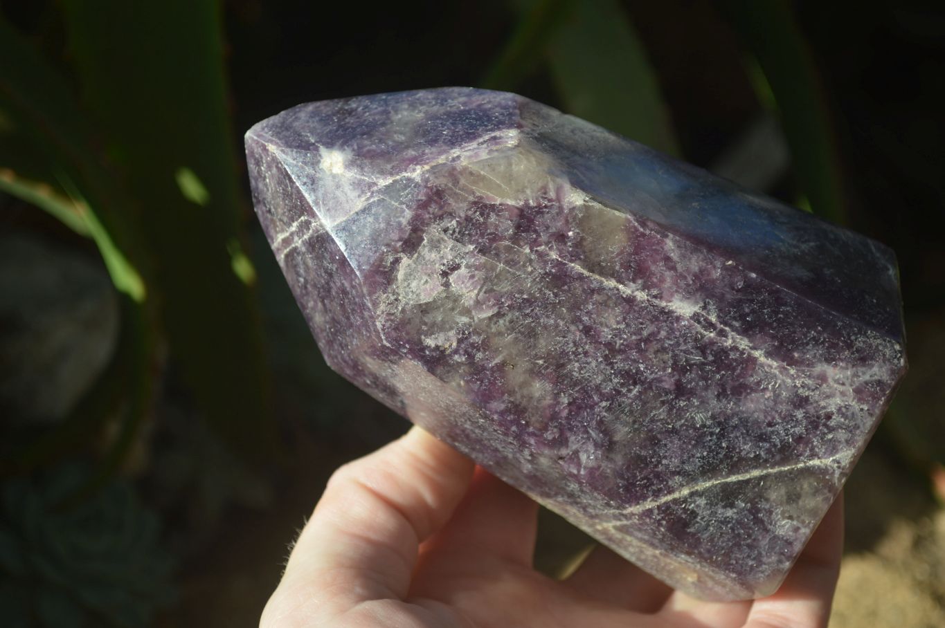 Polished Purple Lepidolite Point  x 1 From Madagascar - Toprock Gemstones and Minerals 