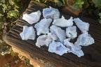 Natural Etched Blue Chalcedony Specimens  x 12 From Nsanje, Malawi - Toprock Gemstones and Minerals 