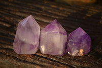 Polished Small Window Amethyst Quartz Points x 12 From Madagascar - Toprock Gemstones and Minerals 