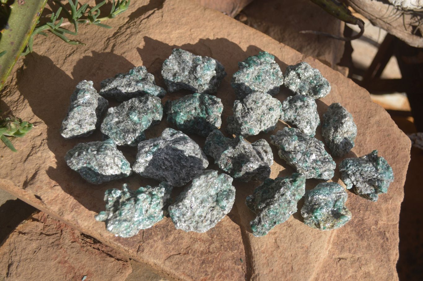 Natural Rare Emerald Mica In Matrix Cobbed Specimens x 20 From Mutoko, Zimbabwe - Toprock Gemstones and Minerals 