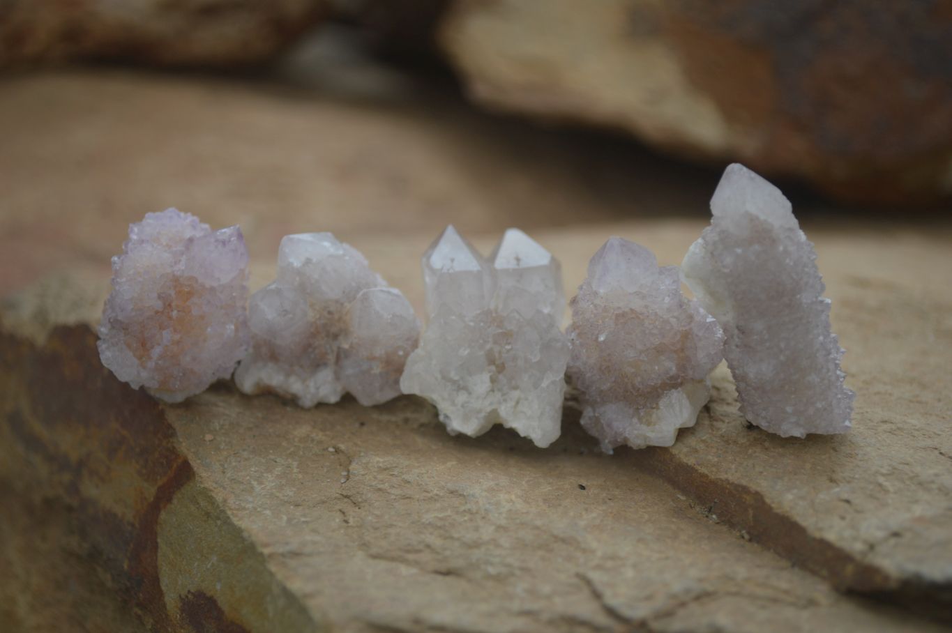 Natural Small Spirit Amethyst Quartz Crystals  x 63 From Boekenhouthoek, South Africa - Toprock Gemstones and Minerals 