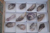 Natural Smokey Skeletal Amethyst Crystals  x 12 From Chiredzi, Zimbabwe - Toprock Gemstones and Minerals 
