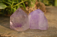 Polished Small Window Amethyst Quartz Points x 12 From Madagascar - Toprock Gemstones and Minerals 