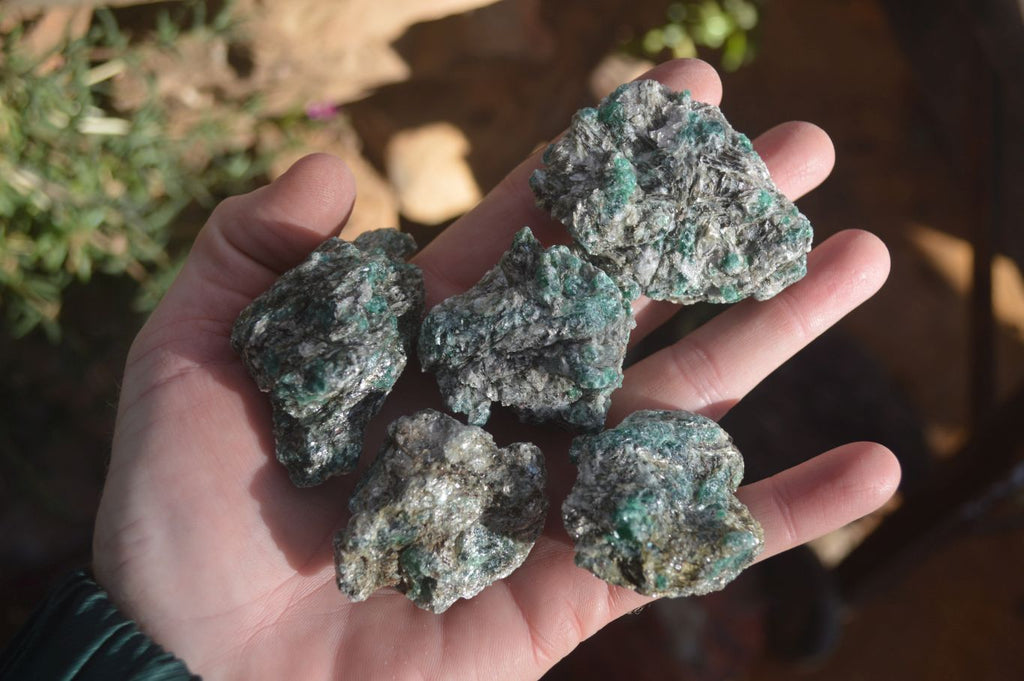 Natural Rare Emerald Mica In Matrix Cobbed Specimens x 20 From Mutoko, Zimbabwe - Toprock Gemstones and Minerals 