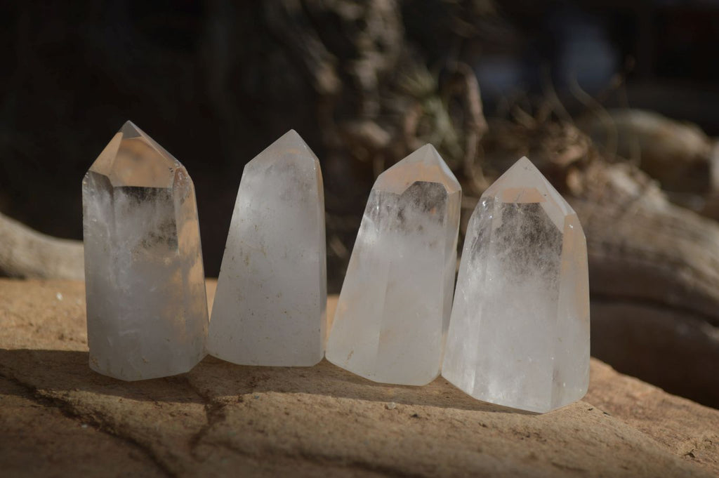 Polished Clear Quartz Crystal Points x 12 From Madagascar - Toprock Gemstones and Minerals 