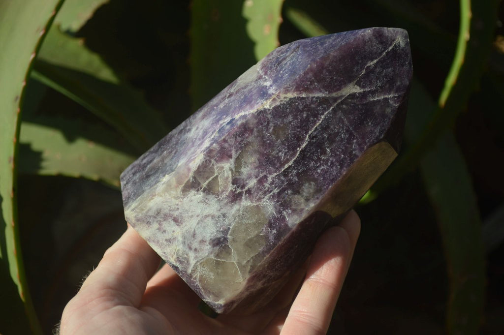 Polished Purple Lepidolite Point  x 1 From Madagascar - Toprock Gemstones and Minerals 