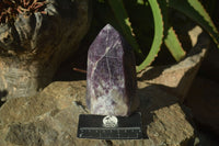 Polished Purple Lepidolite Point  x 1 From Madagascar - Toprock Gemstones and Minerals 
