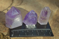 Polished Small Window Amethyst Points x 12 From Ankazobe, Madagascar - Toprock Gemstones and Minerals 