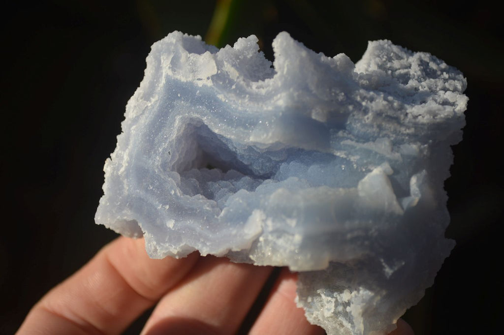 Natural Etched Blue Chalcedony Specimens  x 12 From Nsanje, Malawi - Toprock Gemstones and Minerals 
