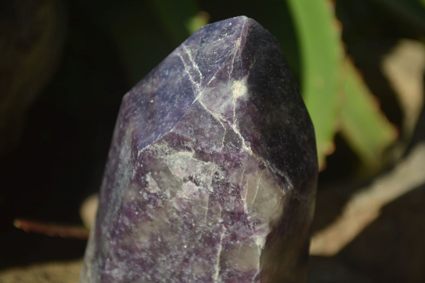 Polished Purple Lepidolite Point  x 1 From Madagascar - Toprock Gemstones and Minerals 